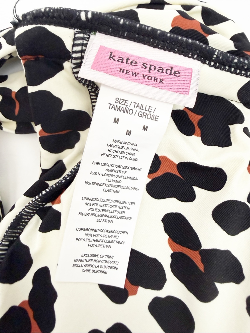 Kate Spade Leopard Animal Print Bikini Set Halter Top Bottoms Two(2) Piece Swim - Picture 14 of 14